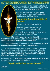 Act of consecration to holy spirit