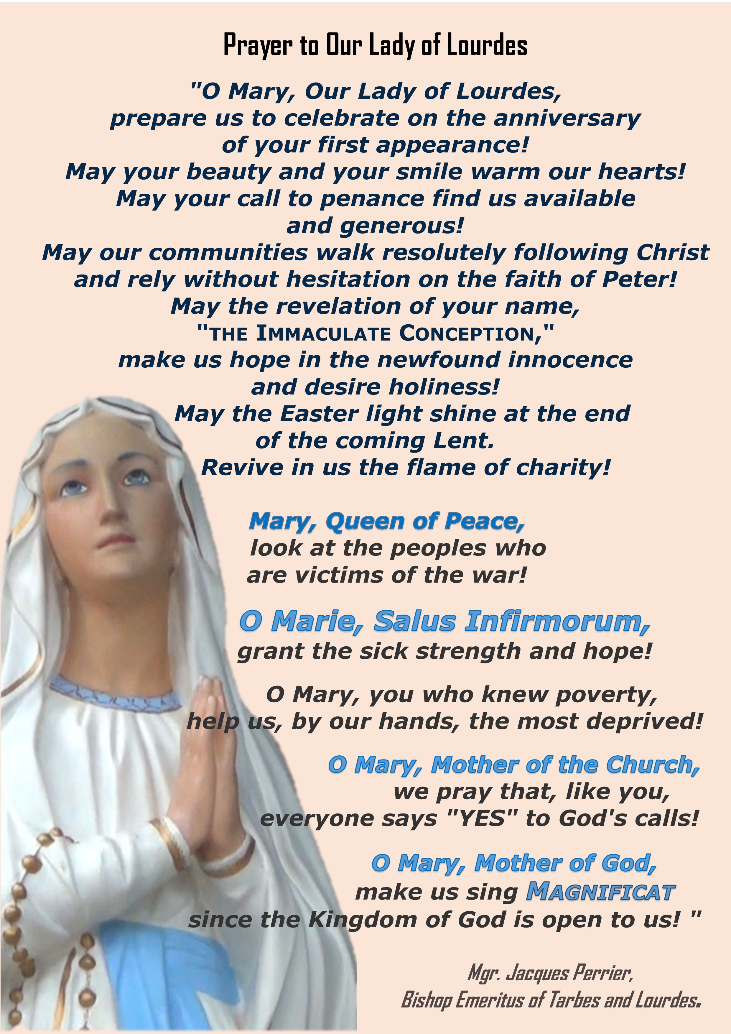 A Prayer to Our Lady of Lourdes - National Shrine of the Immaculate  Conception